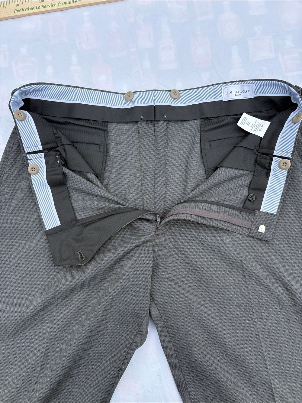 J.M. Hagger Classic Men's Dress Pants - Charcoal Gray - Picture 3 of 8